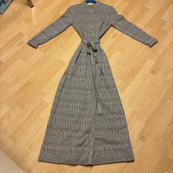 Tannel Knits Maxi Cardigan Sweater Dress Vintage EUC - Picture 5 of 5